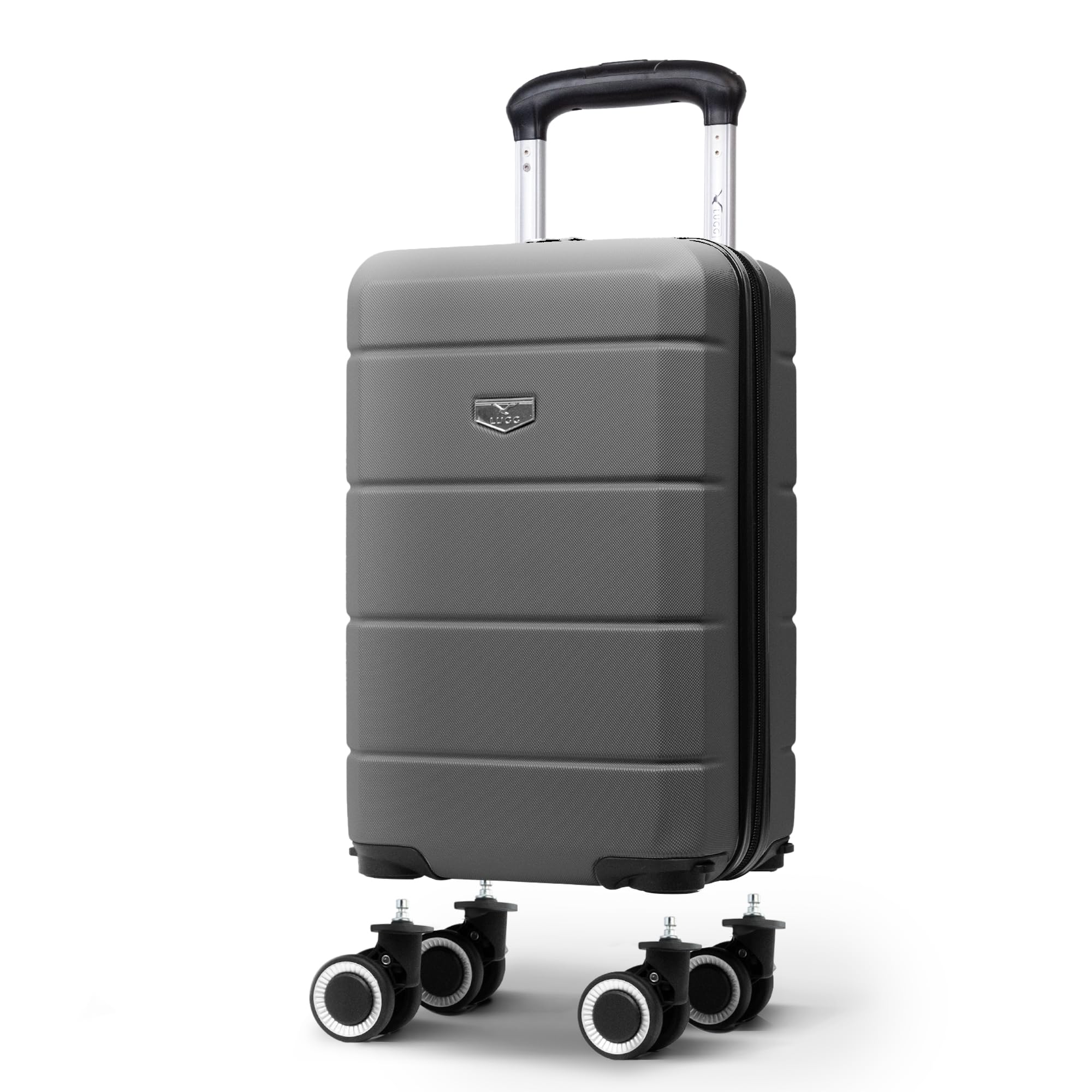 LUGG - Jetset 40cm Suitcase - 40x30x20cm- Ryanair Compatible - Underseat Size - Hard Shell ABS - Spinner & Removable Wheels - Lightweight Travel Luggage- Cream/Brown — view 27