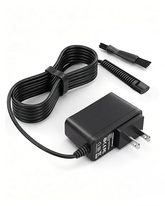 Charger Replacement for Braun Charger, 12V Power Cord Compatible with Braun Shaver Series 3/5/7/9/1/6/8, for Razor 3040S 340S 740S 7865 9290cc 9095cc and more models