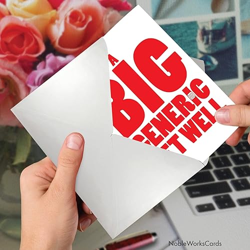 Miniatura 6 de NobleWorks Tarjeta de felicitación Get Well con sobre de 5 x 7 pulgadas (1 tarjeta) Big Genérico Get Well C5976GWG