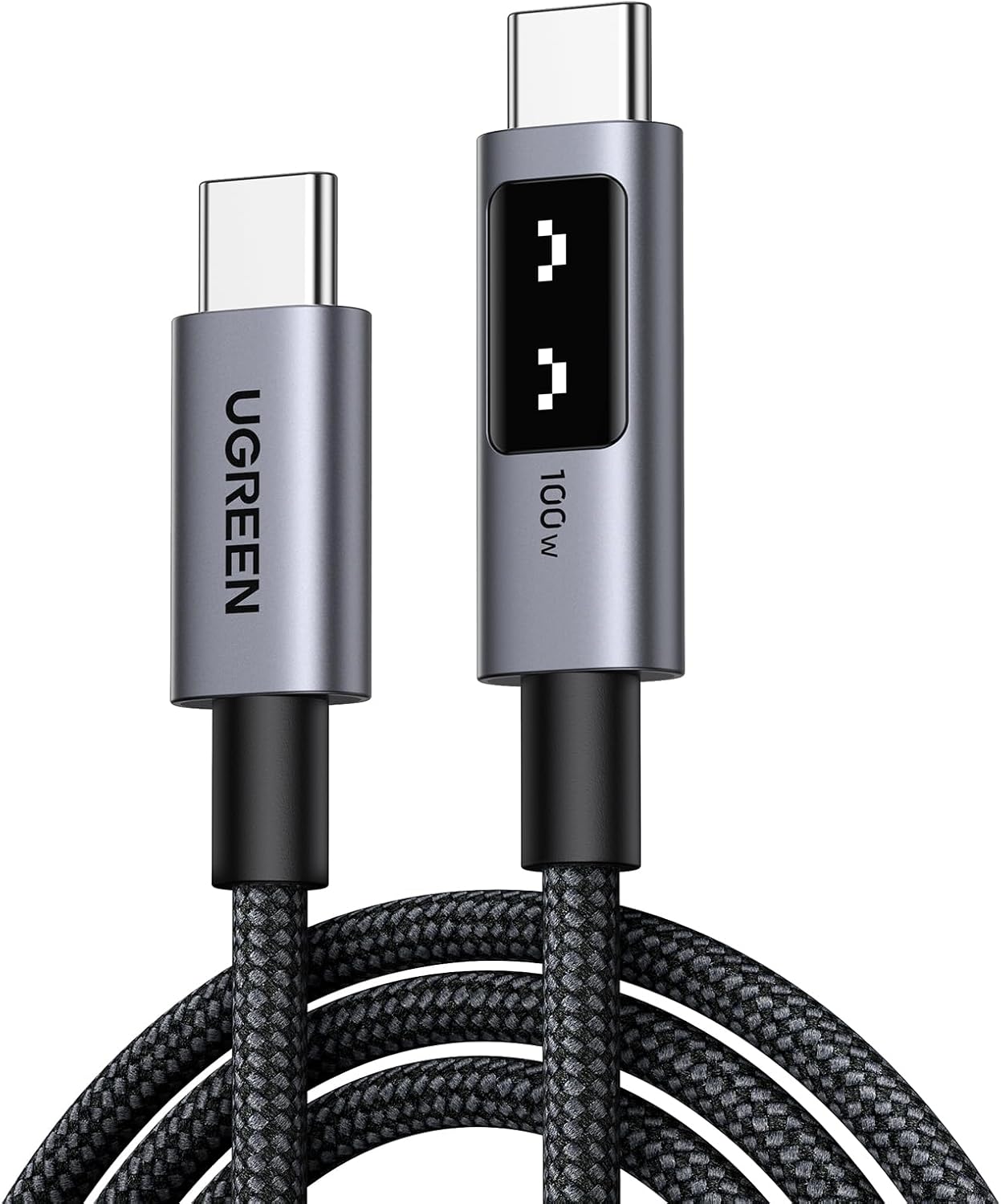 UGREEN UNO Cabo USB-C para USB-C 100W (5A/20V) Tipo C Carregamento Rápido PD 3.0 Tela Compatível com M4 MacBook Pro Air, iPad 2024, iPhone Air 17 16 15, Galaxy S25 S24 Ultra, Pixel 10 9 8, 1M, Cinza
