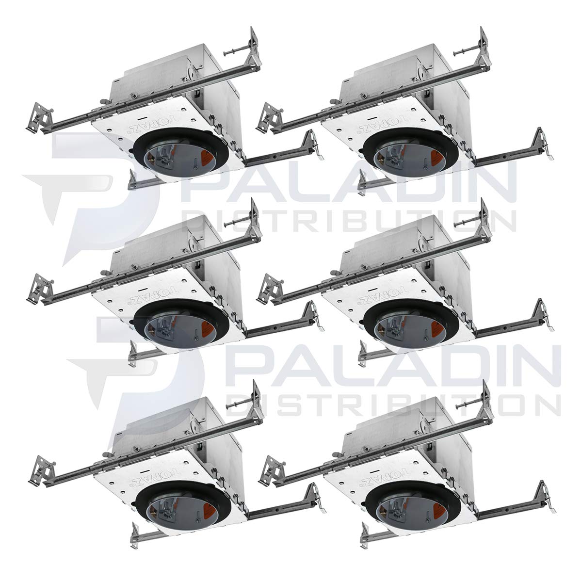 Paladin 4" Inch New Construction Recessed Housing IC Rated Air Tight Ceiling Downlight Can, E26 Base, UL Listed (6 Pack)