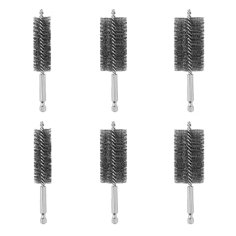 Copper Tube Pipe Cleaner Brush Extra Long Internal, 1/2 3/4 1 Ultra-Dense Wire Brush for Drill Set for Professional Drill Powered Plumbing,Stainless Steel Bore Brush