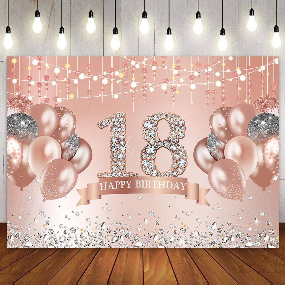 Sfondo Compleanno Leopardo 180x150cm - Telo Festa Donna Ragazza Rosa Giallo Decorazione Foto - Foto 3