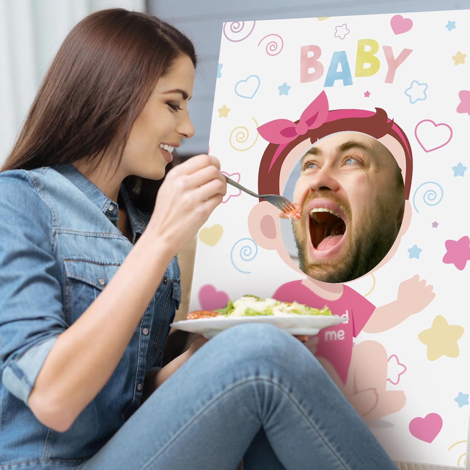 6 Pcs Baby Shower Games Feed Me Baby Shower Games Funny Bridal Party Activities Twerk Play for Gender Reveal Party Favors