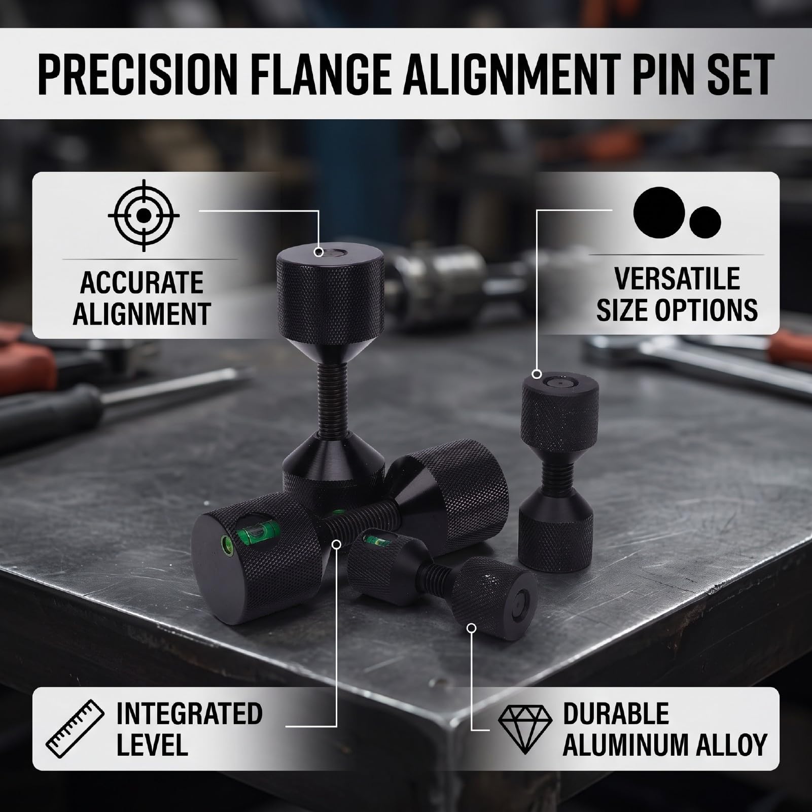 Marhynchus 4 szt. Kołnierz z Podwójnym Otworem trzpień Wyrównujący 1-1/8
