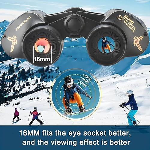 Miniatura 4 de 60 X 60 Binoculars, Suitable for Low Light Night Vision, Professional High-Power Optical Telescope, for Stargazing Bird Watching