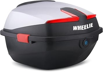 WHEELIE XT01-SW 32 Litre Motosiklet Arka  anta G m  Beyaz Parlak Su Ge irmez ABS  ift Kilitleme  niversal