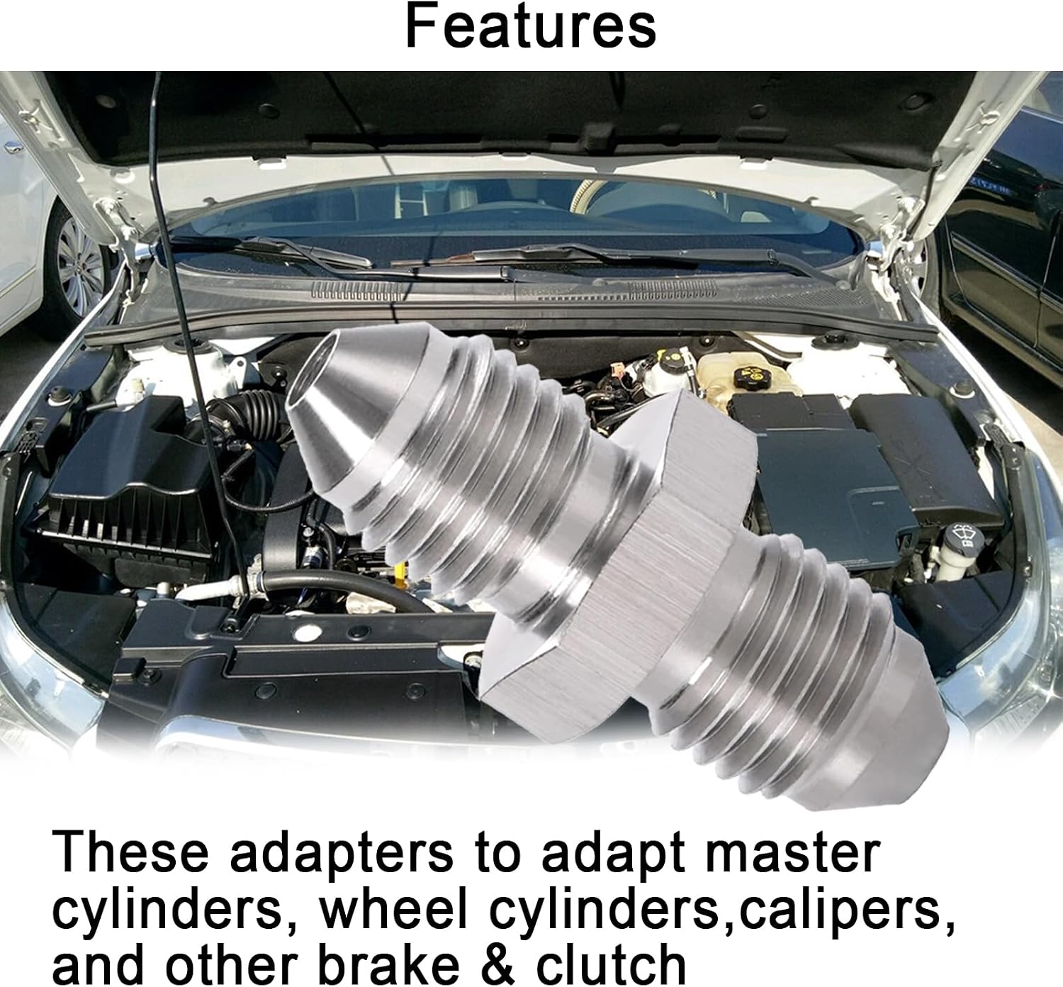 3AN Male to AN3 (3/8-24 UNF) Male Inverted Flare Stainless Steel Brake Adapter Fitting Connector(4pcs)
