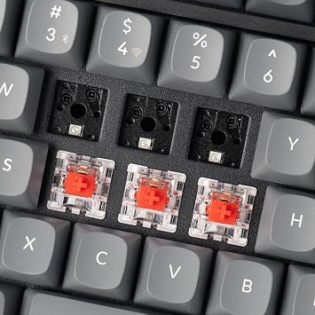 Keychron K4 Max 96% Layout QMK Wireless Custom Mechanical Keyboard, ANSI 100 Keys Bluetooth/2.4 GHz/Wired with RGB Backlight, Hot-swappable Super Red Switch Gaming Keyboard for Mac/Windows/Linux