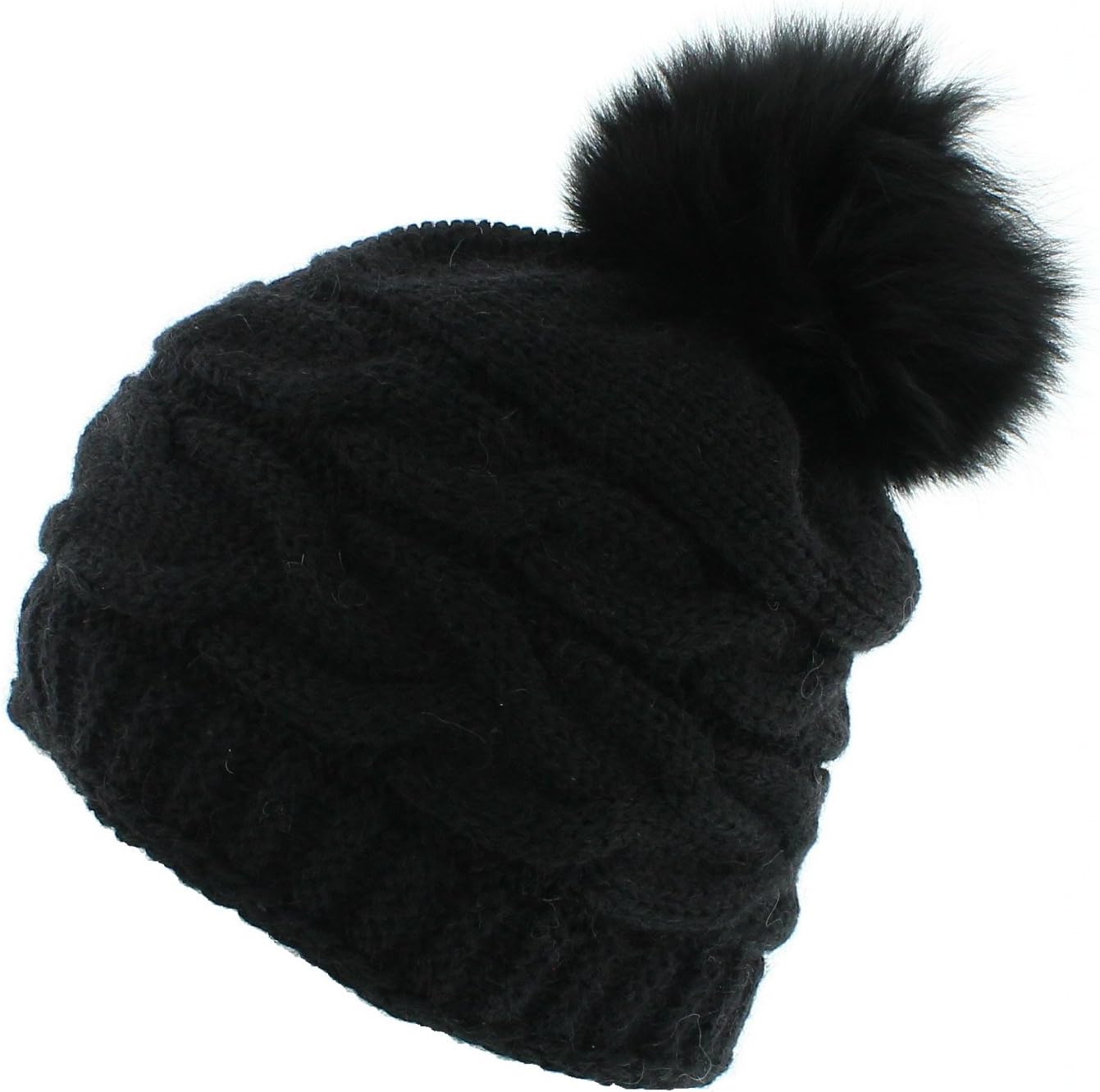 votrechapeauGaspé - Twisted Pompom hat Black