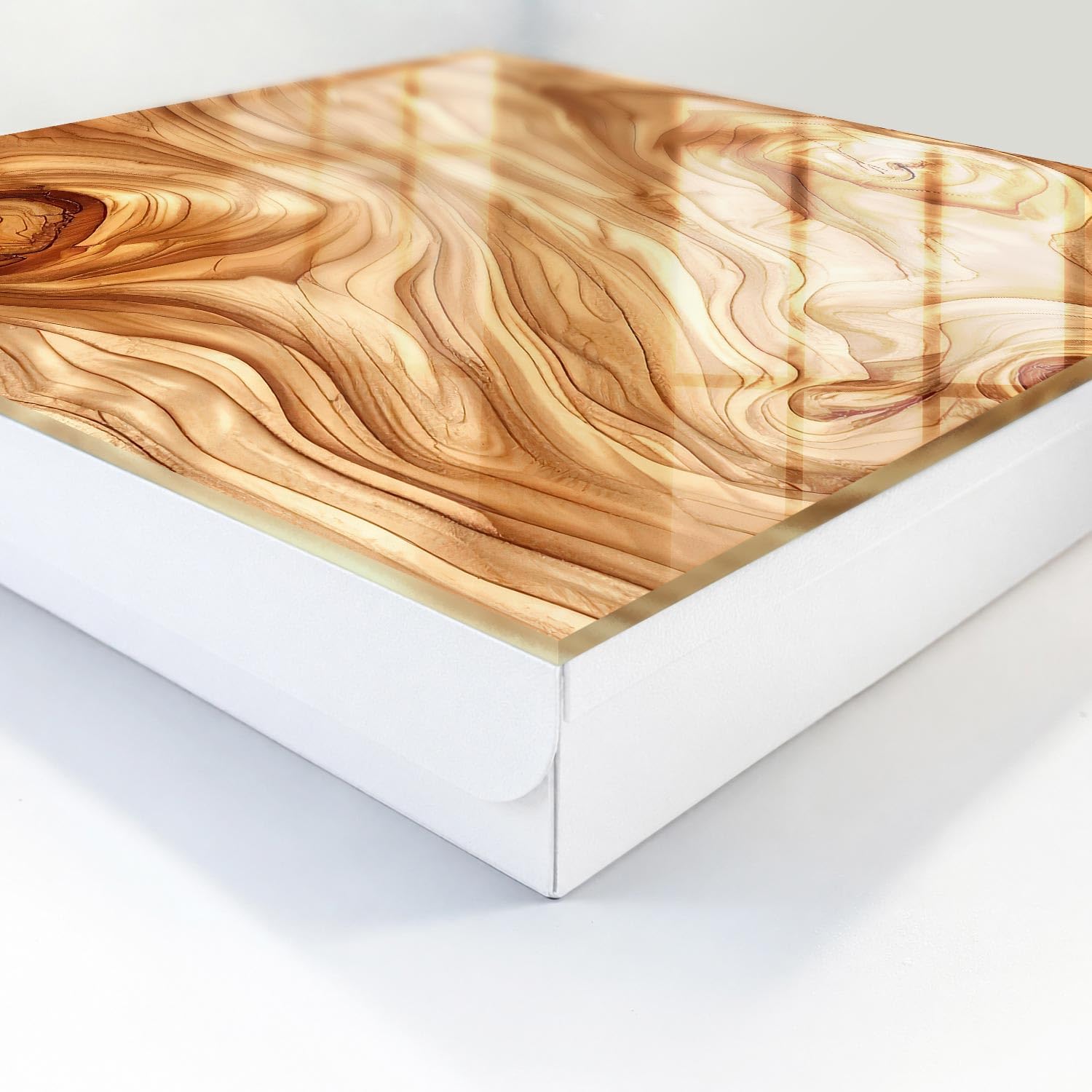 Cassetta portachiavi in metallo 30x30 cm onde di legno Porta Destra Bianco | Appendiabiti | Bacheca | Vetrinetta | Nicchia | Casellario | Armadio | Gancio | Quadro | Mobiletto | Contenitore | Supporto