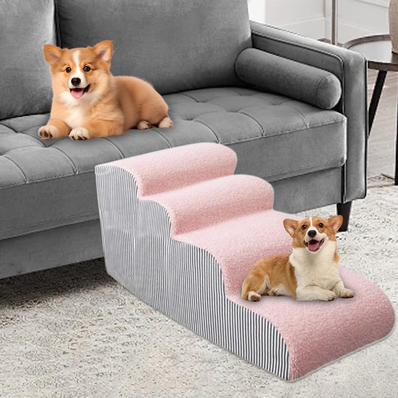 Escalones De Cama Para Perros Lavable Antideslizante