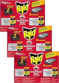 Raid Double Control Small Roach Baits Plus Egg Stopper 12 Count (Pack of 3)
