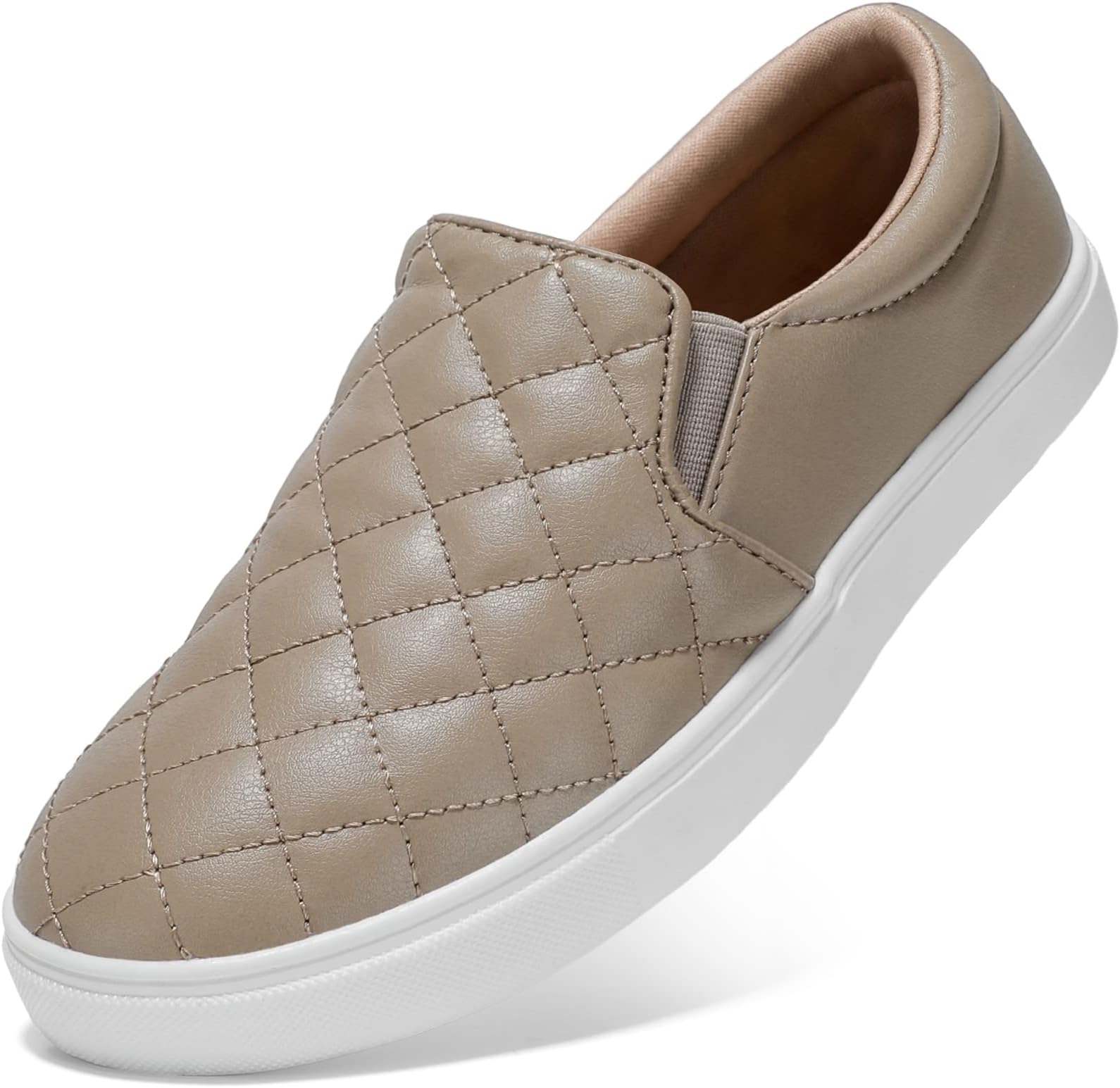 STQ Loafers for Women Memory Foam Slip On Sneakers EleeS Quilted 1.0 Comfort Fall Shoes