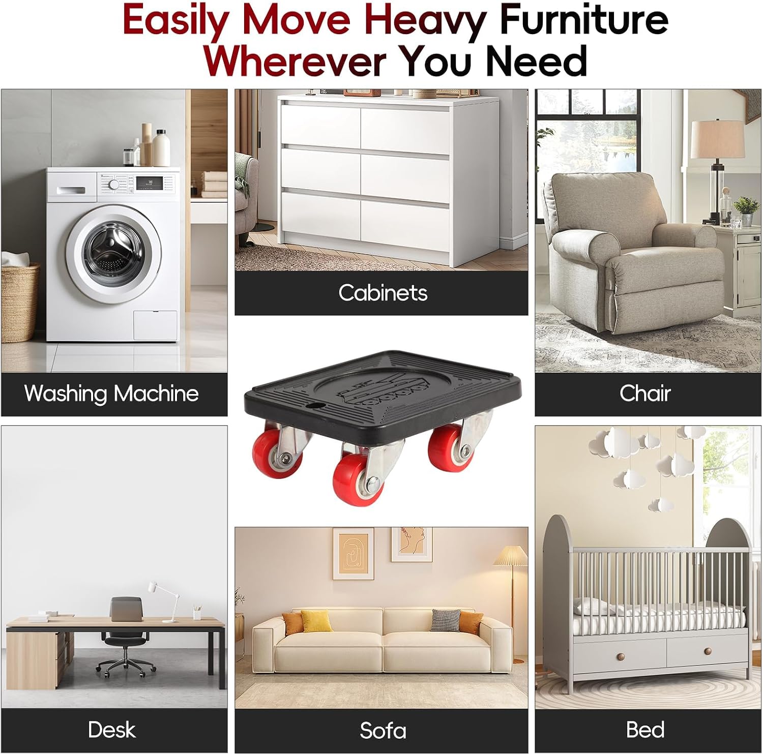 ZEMIRO CHARGE 2026 Furniture Lifter Tool Set with 360° Rotating Wheels Furniture Dolly,Heavy-Duty Mover for Furniture, Refrigerator, Sofa, and Cabinet