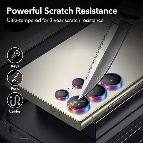 Miniatura 235 de ESR Protector de lente de cámara para Samsung Galaxy S23 Ultra, accesorios para Samsung S23 Ultra, vidrio templado ultrafino resistente a
