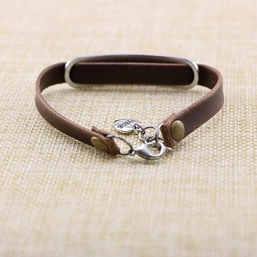 Miniatura 5 de Yiyang - Pulsera de cuero con mensaje inspirador para mujeres, niñas y adolescentes, regalo cristiano para navidad, cumpleaños, bautismo y navidad