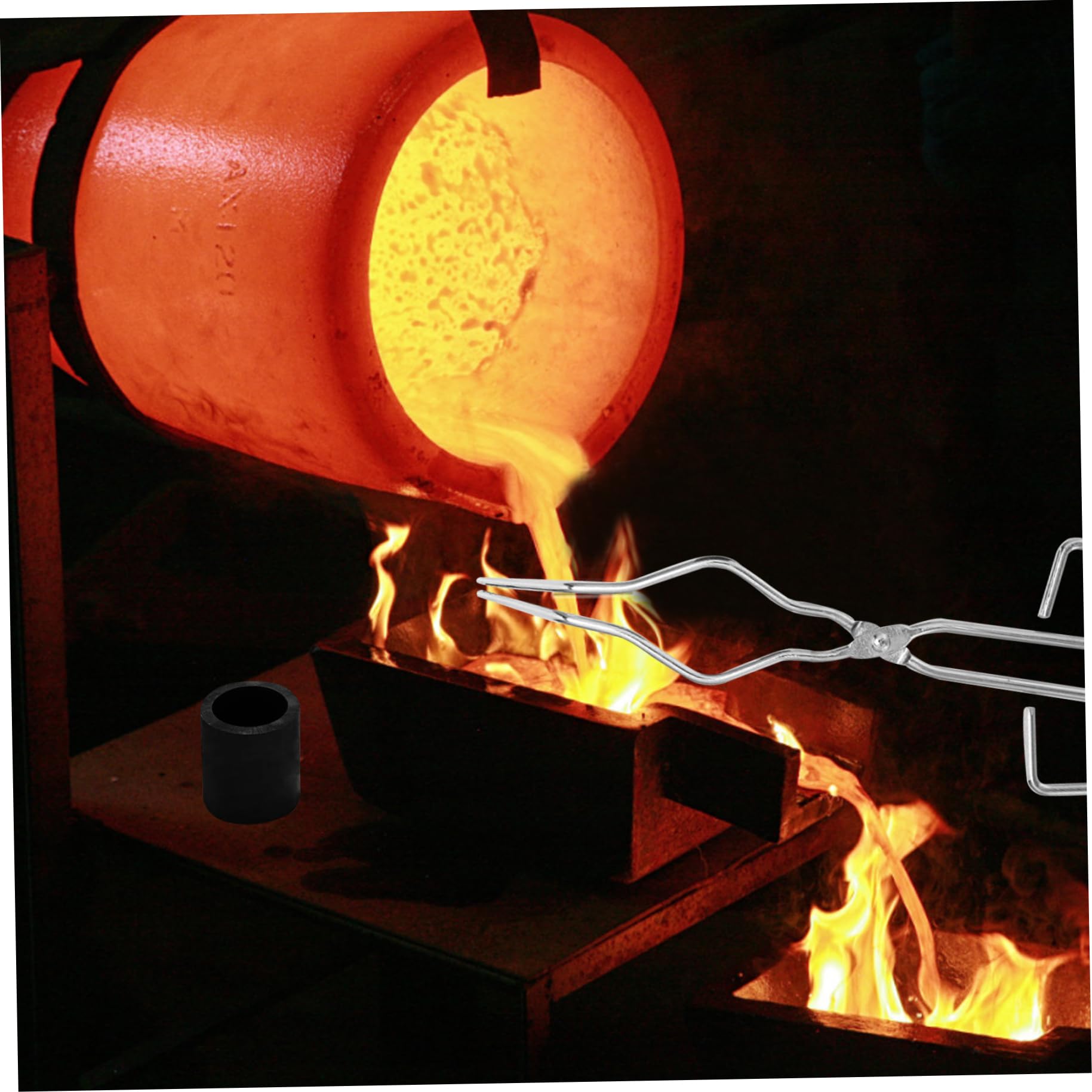 Kit de crisol Grafito Herramientas de fundición de bricolaje Crisoles resistentes al calor para fundir metal Plata Oro Lingote de cobre Kit de fusión de plata Kit de fundición de oro Crisoles para fun