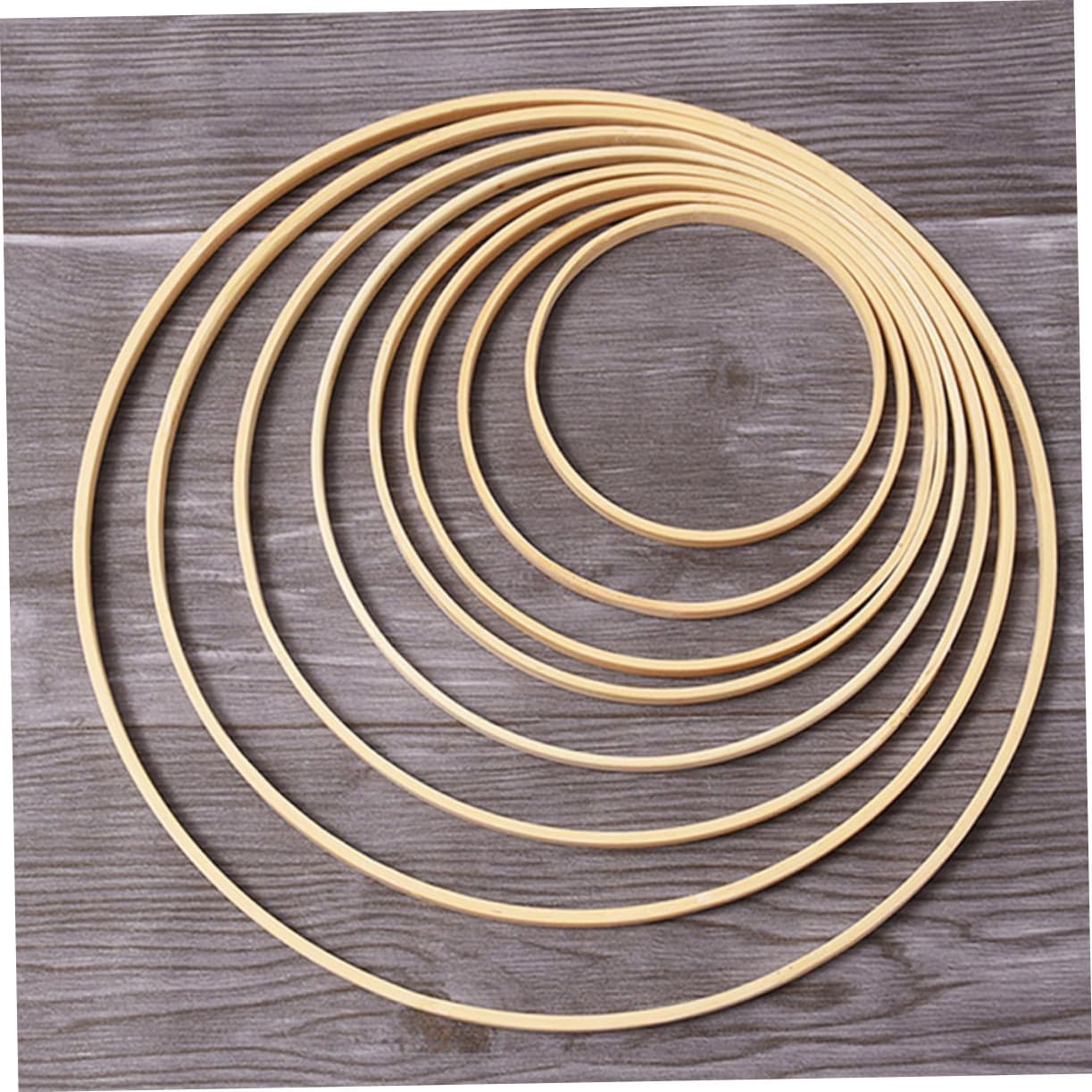 Levemolo 10pcs Macrame for Crafts Embroidery Hoops for Wedding Party Decorations Dream Catcher and Wreath Frame Supplies for Handmade Projects