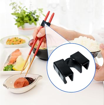 10 Pairs Reusable Training Chopstick Helpers, Replaceable Practice Chinese Chop Stick Training Chopsticks for Many Age, Adult, Beginner or Learner (Multi Color)