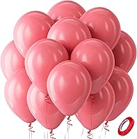Vista 160 de Bezente - Globos de 18 pulgadas grandes y gruesos de látex redondos para cumpleaños, despedidas de soltera, revelación de género y bodas, rosa, 30