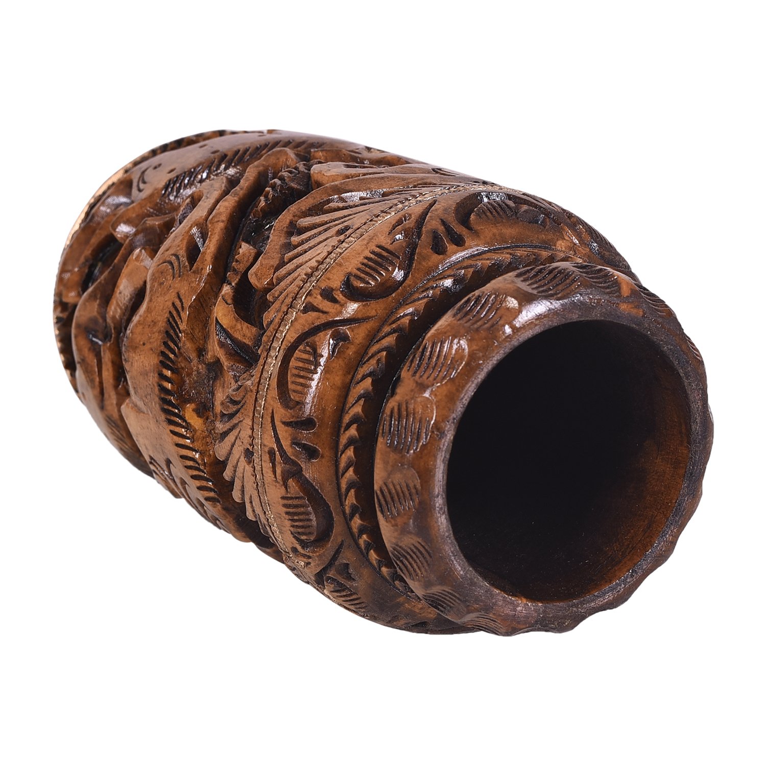Craft Trade Hand Carved Wood Pencil Holder for Desk Organizer for Home School Office Supplies Pen Pot Storage Box Suitable for Stationery - Image 3