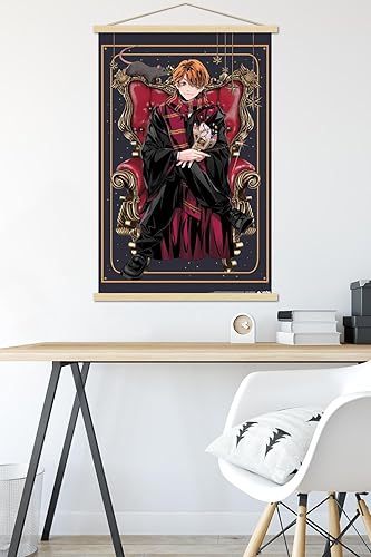 Vista 11 de Trends International The Wizarding World: Harry Potter - Dynasty Ron Wall Poster with Magnetic Frame Premium Print and White Hanger Bundle,Premium