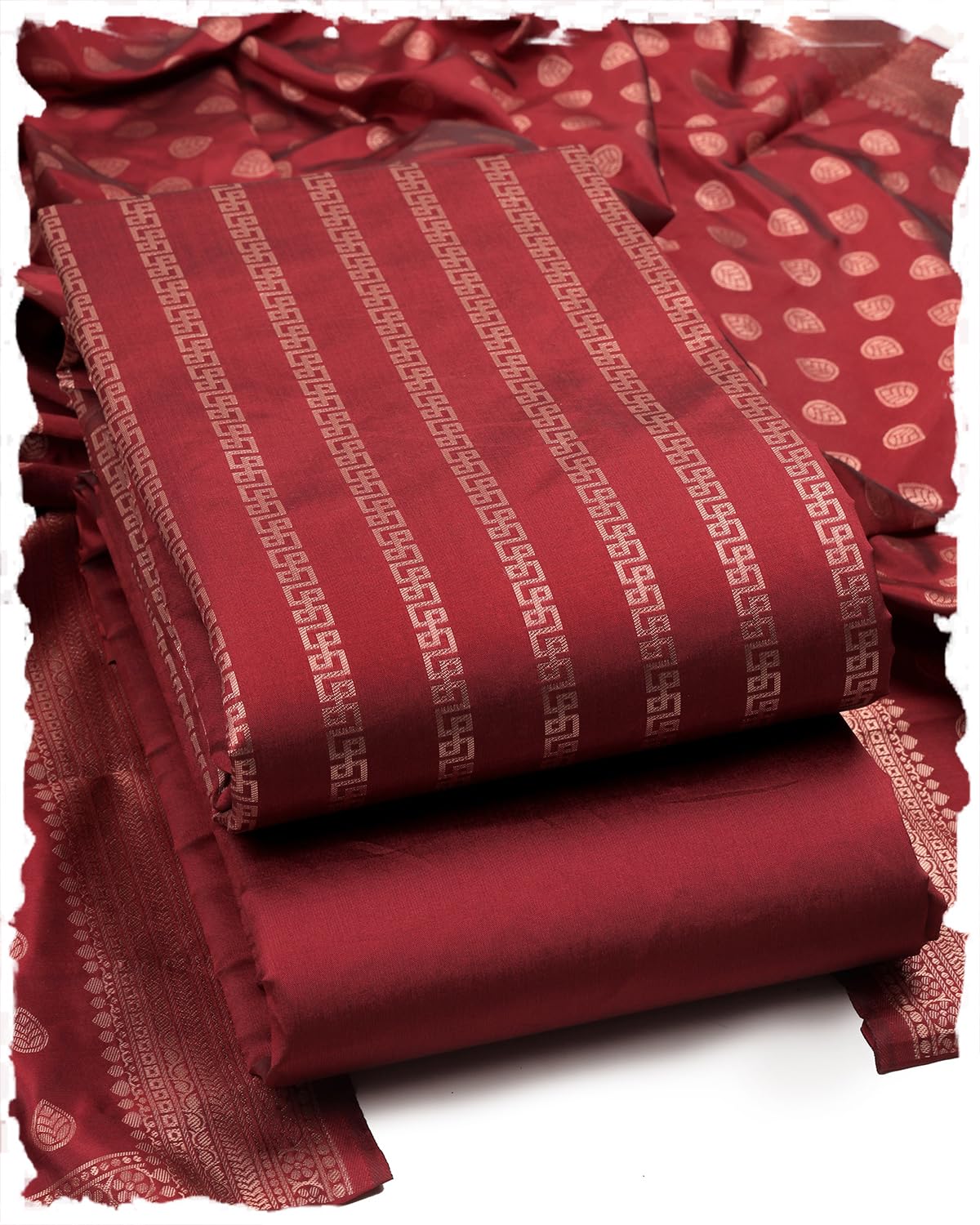 Sun Fashion And Lifestyle woven dress material for women (Jacquard 1; Free Size)