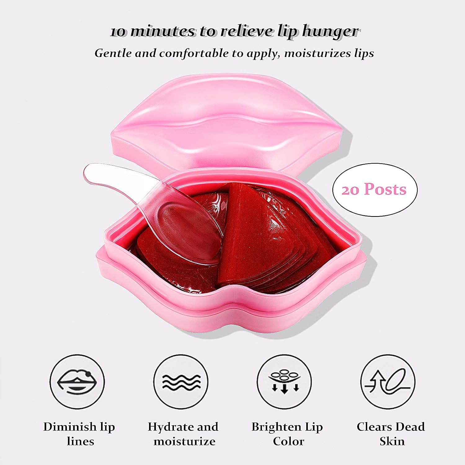 FREEORR 20Pcs Moisturizing Lip Mask, Lip Sleep Mask Reduces Lip Lines and Restores Moisture Plump Dry Lips Lip Care Fall/Winter Lip Balm Effectively Nourishes the Lip Skin : Beauty & Personal Care