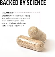 Vista 3 de FORCE FACTOR Melatonina 5 mg, suplemento sin medicamentos, vegano, sin OMG, 60 cápsulas vegetales