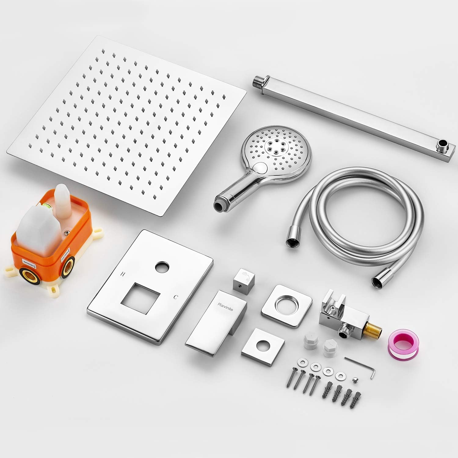 Free Shipping Offer Modern shower faucet set, Rain shower systems with rain shower and handheld, Shower trim kit with rough-in diverter valve, Luxury rainfall shower kit, Shower combo set (Polished Chrome) One-Day Sale: Up to 40% Off Modern shower faucet set, Rain shower systems with rain shower and handheld, Shower trim kit with rough-in diverter valve, Luxury rainfall shower kit, Shower combo set (Polished Chrome)