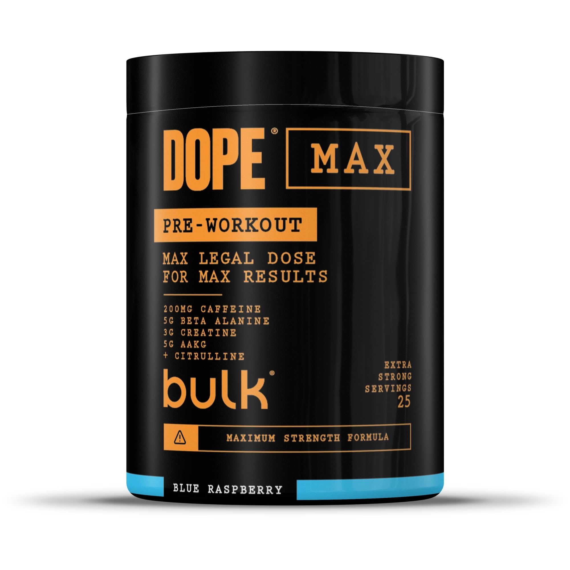 Dope Polvere Pre-Workout Senza Caffeina | Strawberry Lime | 510g | 30 Porzioni | Senza Stimolanti | 3,2g Beta Alanina | 3g Creatina | Miscela Citrullina AAKG | Vitamina B6 | Potenza, Resistenza