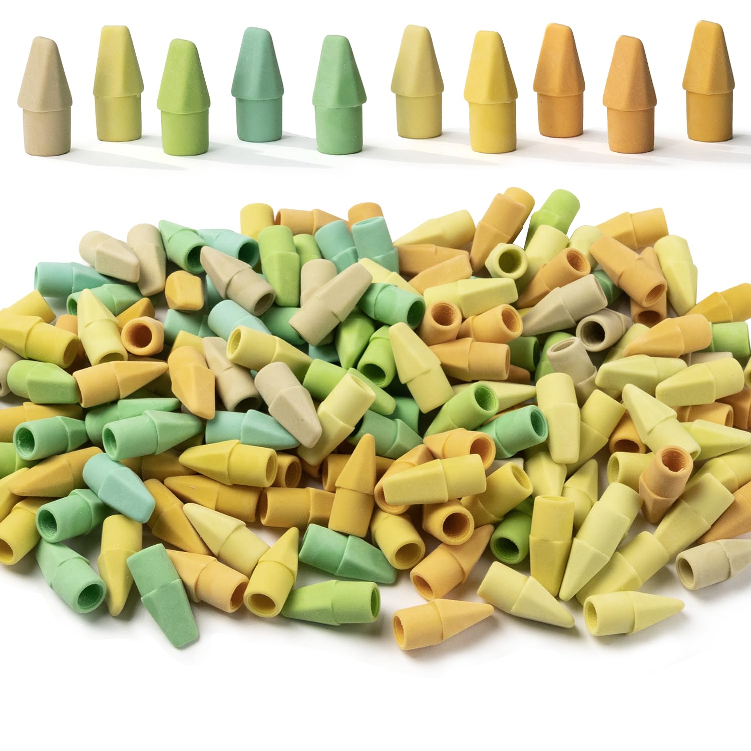 Mr. Pen- Pencil Erasers Toppers, 500 Pack, Colorful, Latex Free, No Smudge, Mr Pen Erasers for Pencils