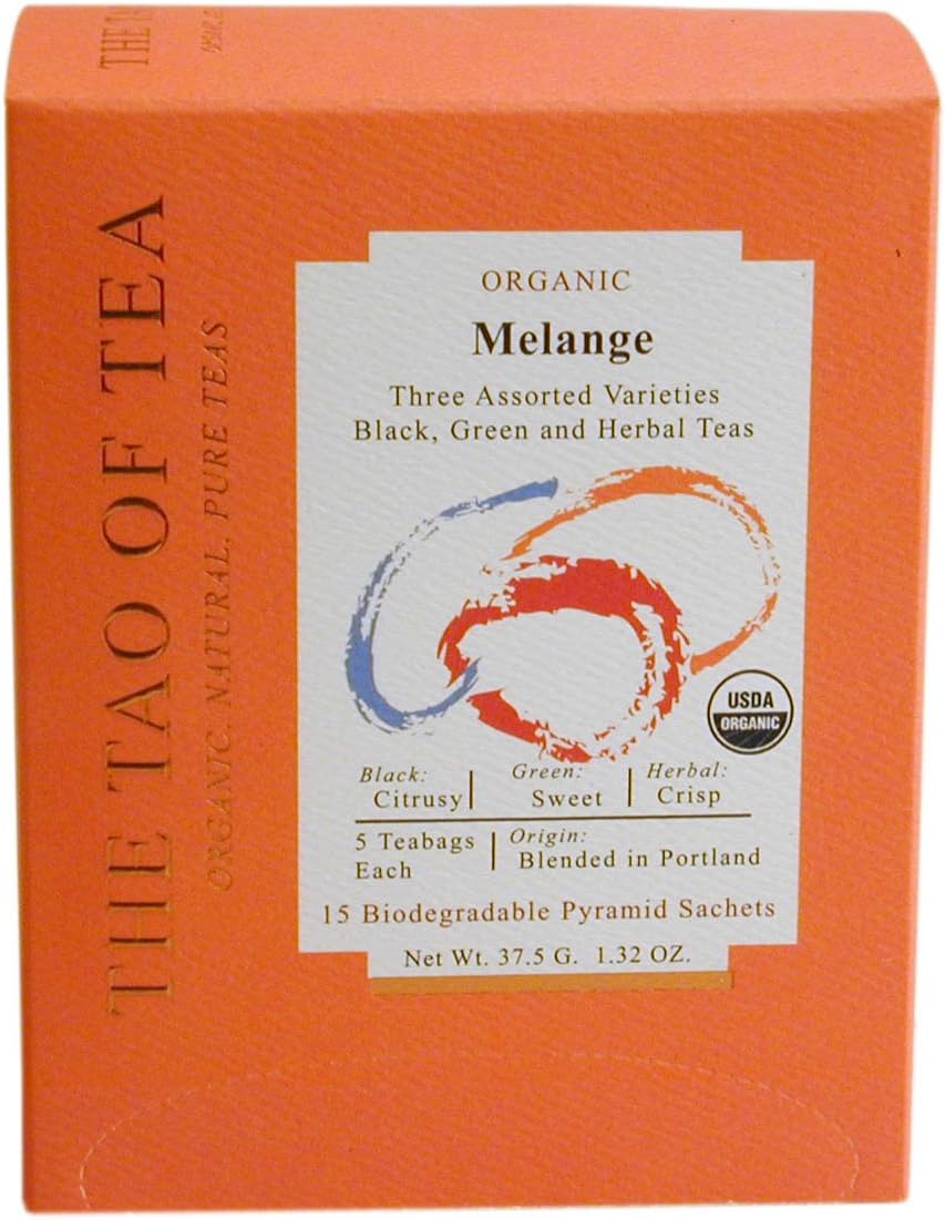 The Tao of TeaMelange Assorted Pyramid Sachets, 1.32 Ounce