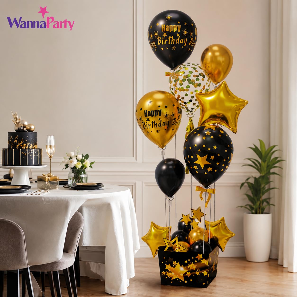 Rose Gold Birthday Balloon Bouquet - FREE SHIPPING -6