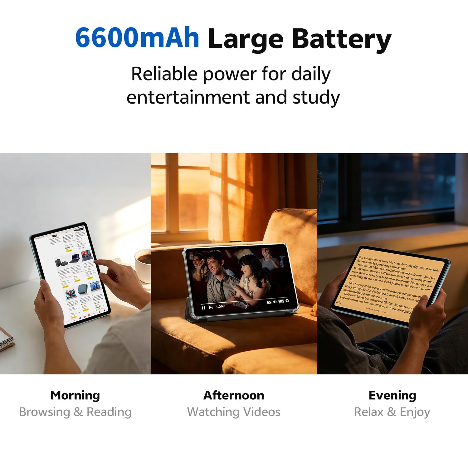 SVITOO Android 16 Tablet 10 Inch with Gemini AI, Octa-Core T7250, 20GB RAM 128GB ROM, 1280 x 800 IPS Screen, Dual-Band WiFi, Bluetooth 5.0, 6600mAh, Type-C, GPS, 1 Year Warranty (Blue) — view 8