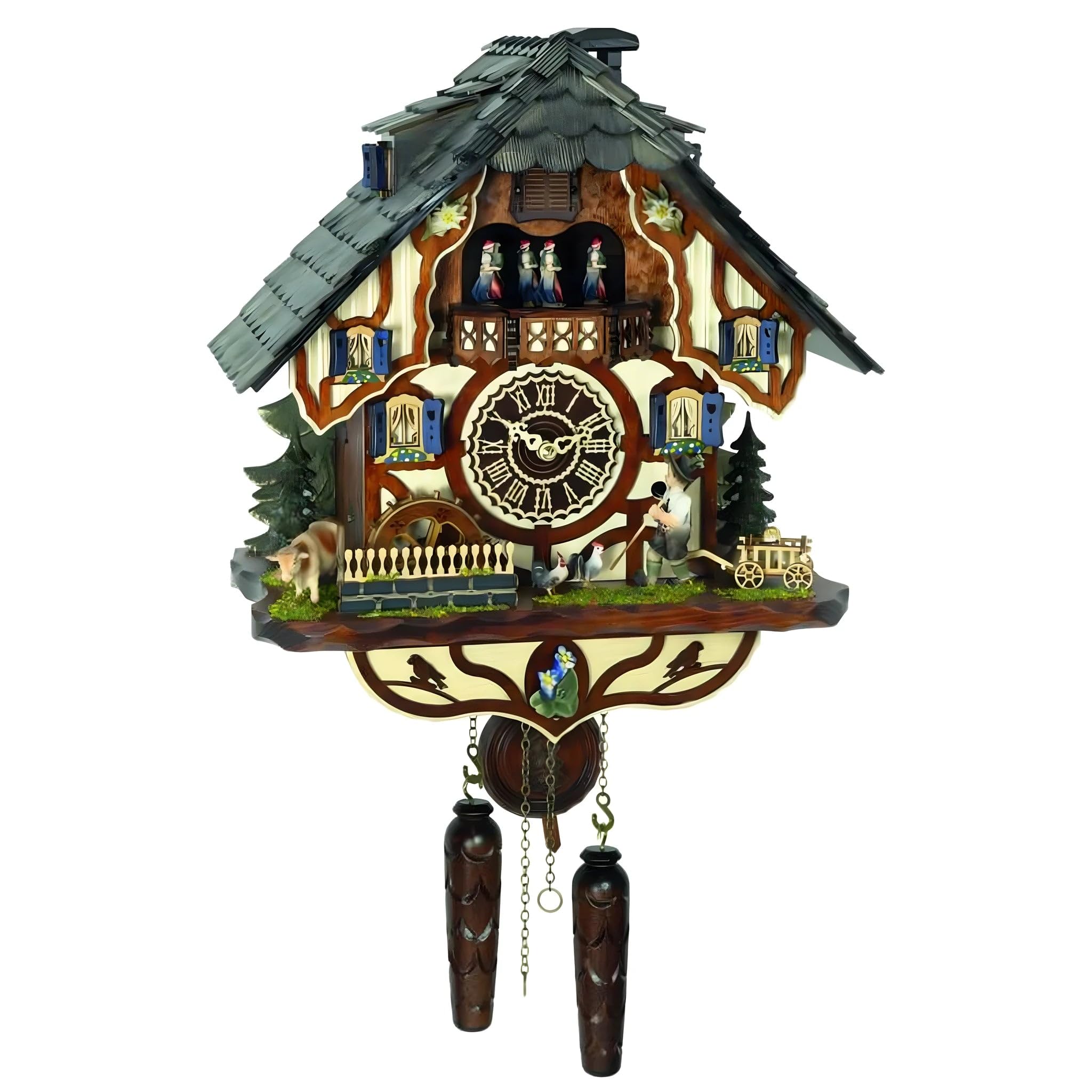 Dolfi | Cuckoo Wall Clocks | Hand-Painted Wood in Val Gardena | Religious Article