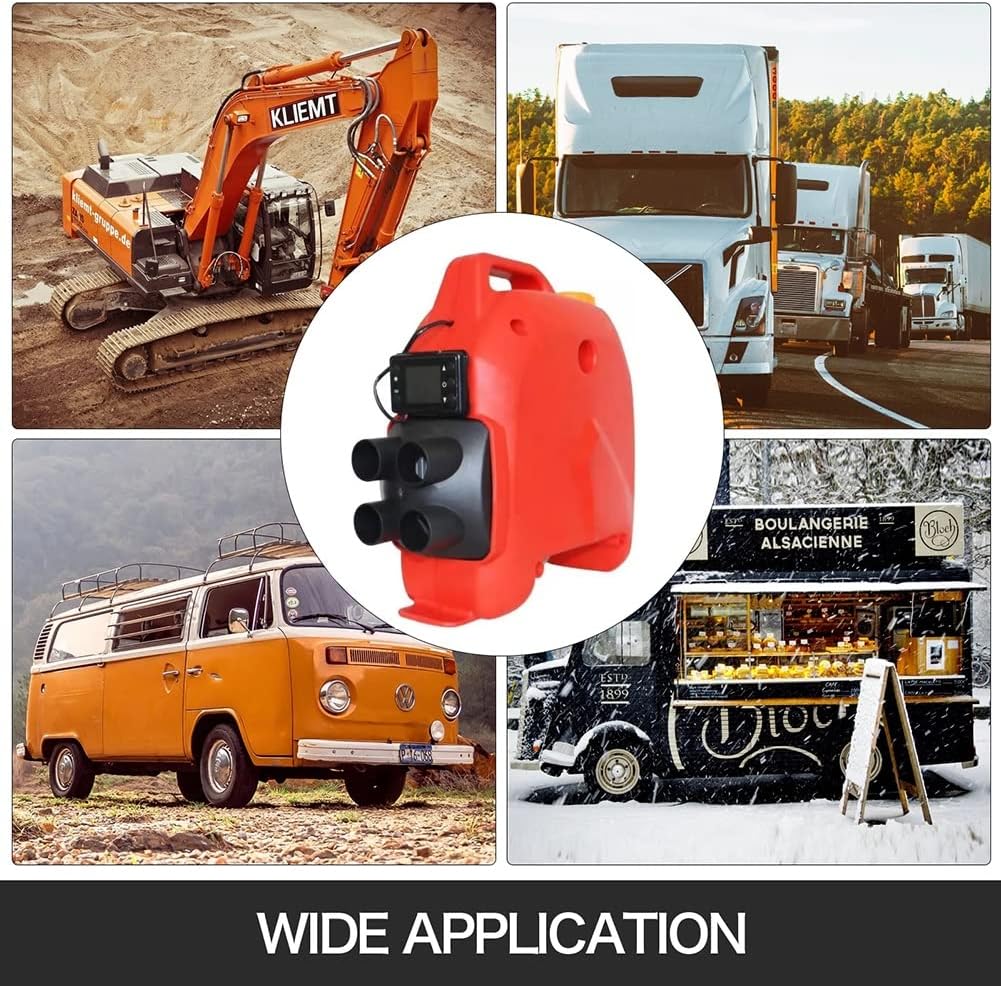 8KW All-in-One Diesel Air Heater, 10L Portable Diesel Heater with LCD Monitor & Remote Control for Tent, Car, RV, Truck, Camper, Trailer, Motorhome (Color : 12V)