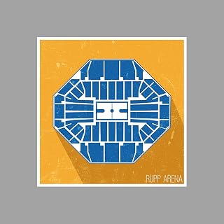 Rupp Arena - College Basketball Seating Charts - 12x12 Matte Poster Print Wall Art