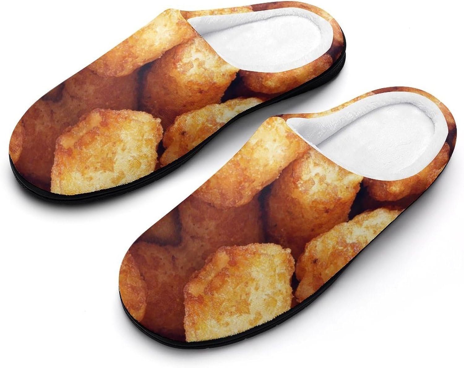 Tater TOT Women's House Slippers Memory Foam Warm Shoes Spa Rubber Sole Indoor Outdoor