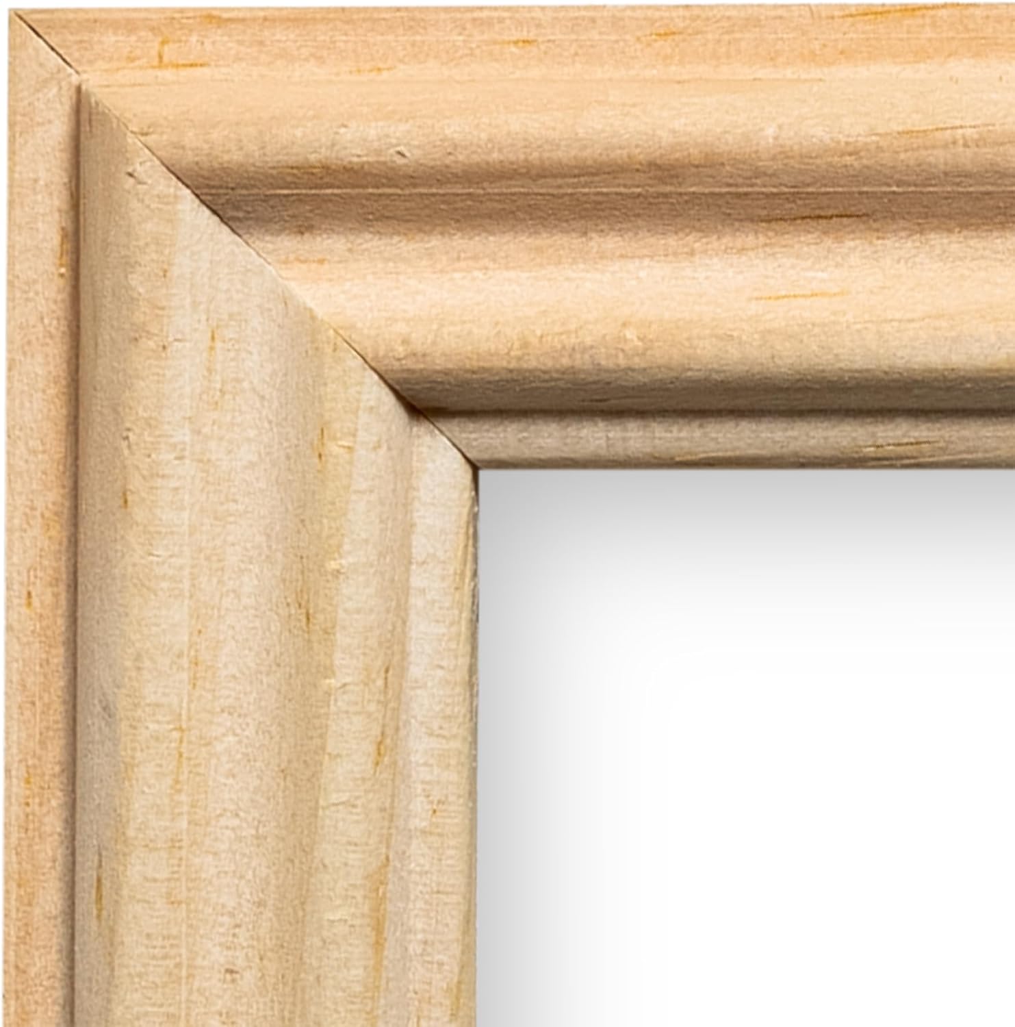 US Art Unfinished Wood 9x14 Picture Frame .75" Inch Wide - Stainable, Paintable, DIY Wall Decor Handmade Solid Wood Frames with Preinstalled Hangers and UV Blocking Plexiglass 14x9 Frame