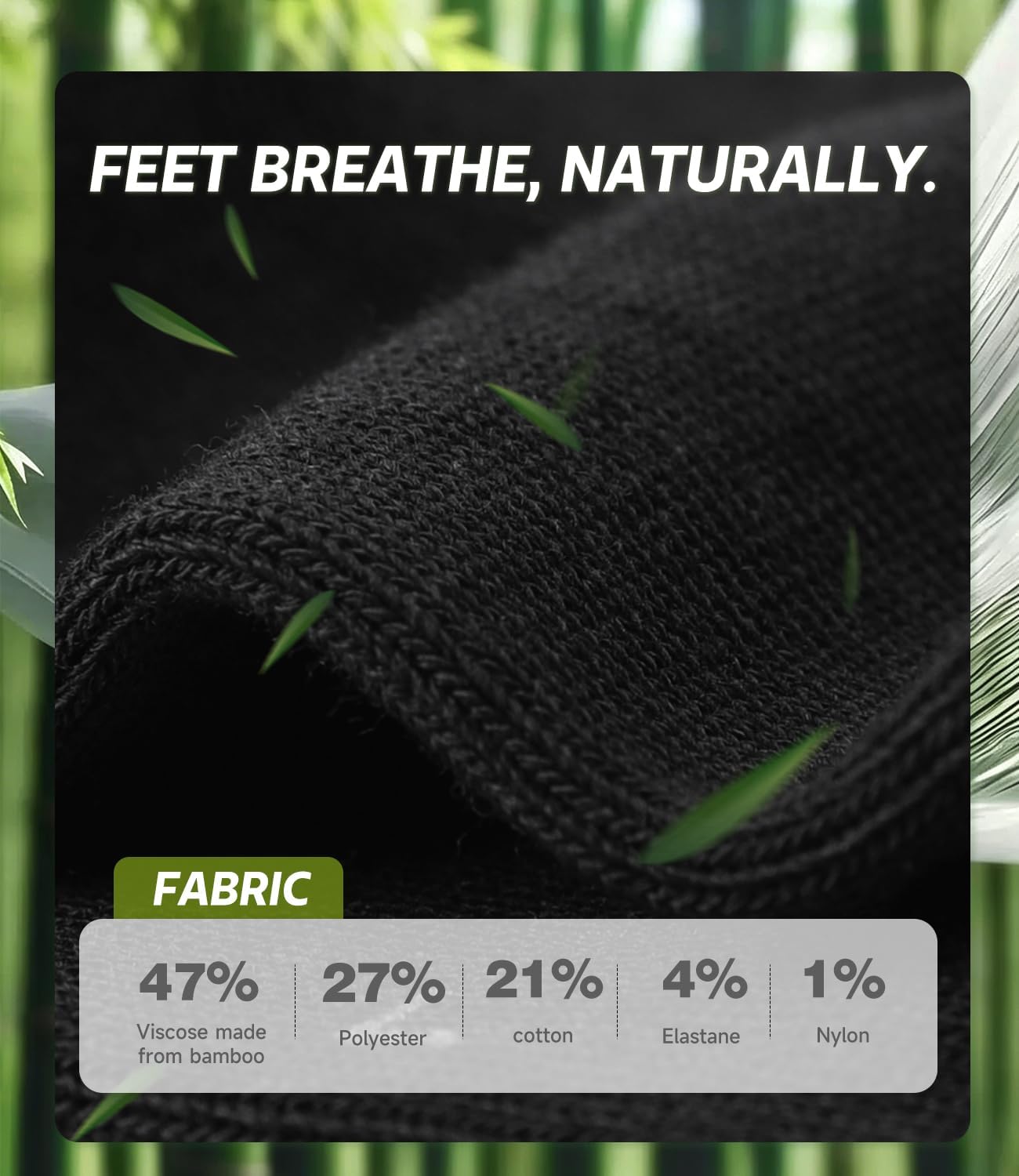 BAMBOO COOL No Show Socks Men 8 Pairs Bamboo Viscose Non Slip Low Cut