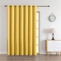 Vista 70 de CUCRAF Juego de 2 paneles de cortinas opacas negras de 54 pulgadas de largo, cortinas de oscurecimiento de habitación para sala de estar