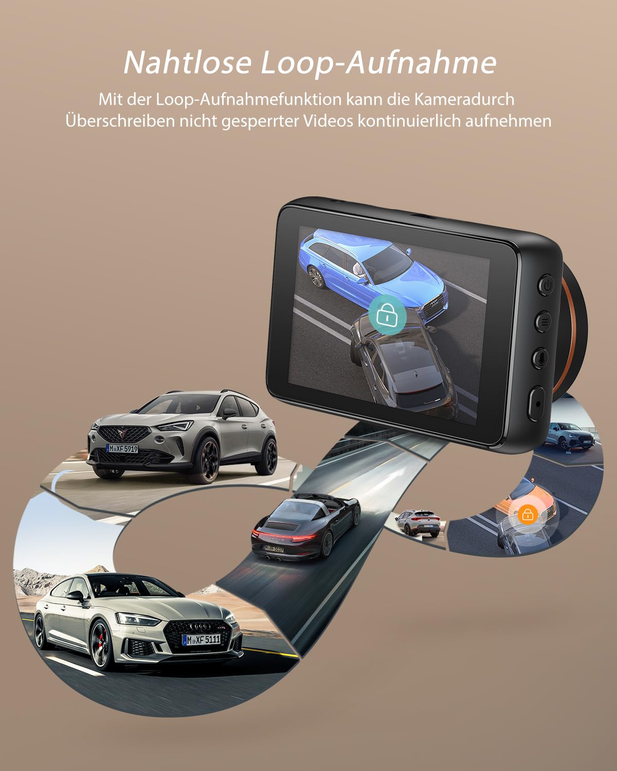iZEEKER 4K Dashcam Auto mit WiFi, 32GB Karte, Nachtsicht, 24/7 Parküberwachung, WDR, 170° Weitwinkel