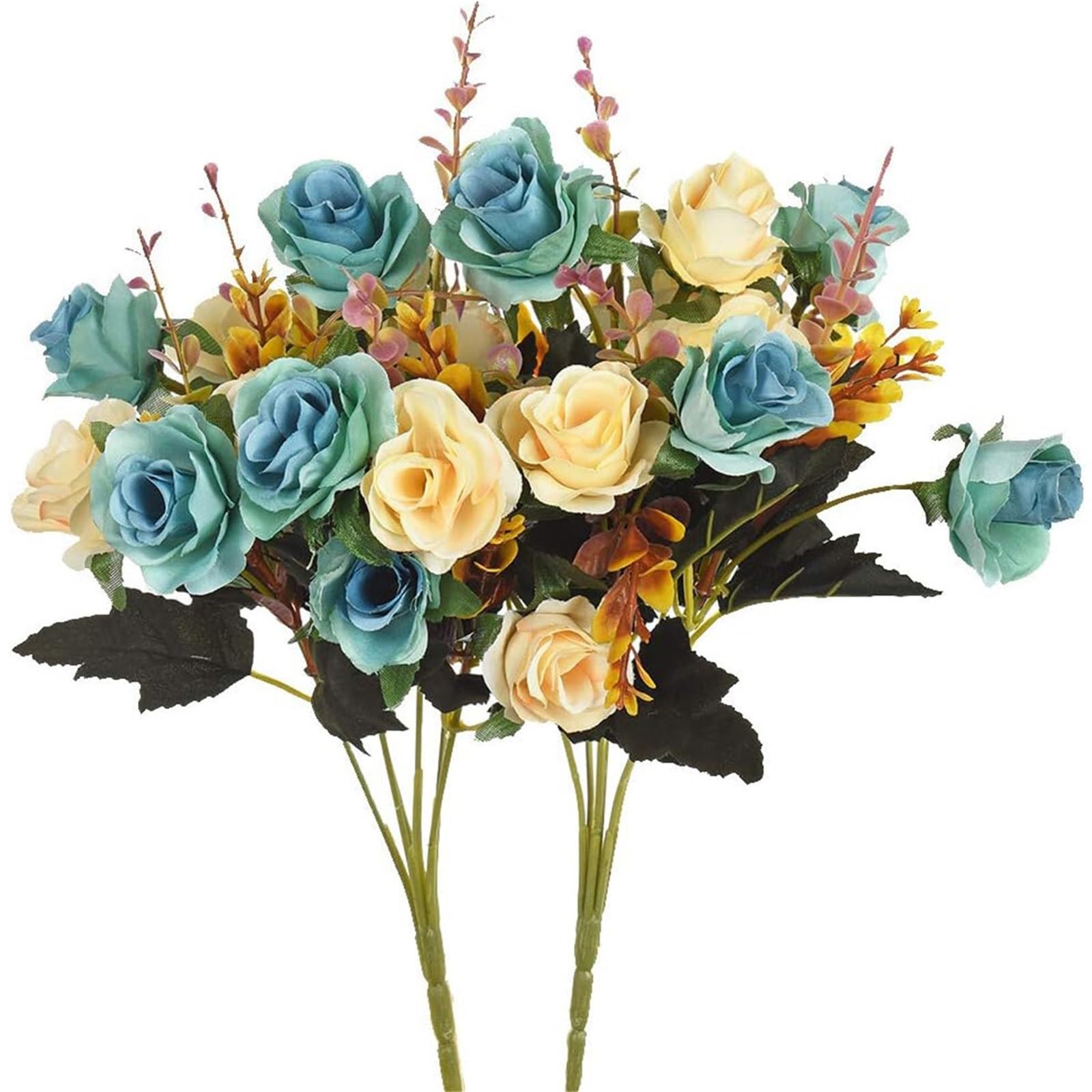 Dcrxz Artificial Flowers 10pcs Silk rose Artificial Flowers Wedding Home Garden Decoration bride Bouquet Diy gift Scrapbooking Wreaths wall Photography prop(1)