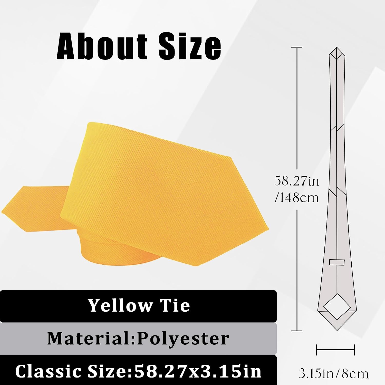 Scotamalone Ties for Men Solid Color Mens Tie 3.15" (8CM) Formal Neckties for Business Wedding