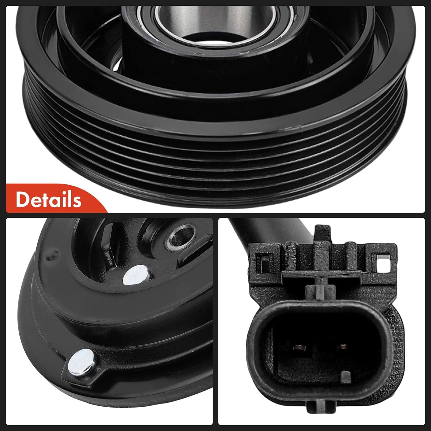 A-Premium Air Conditioner AC Compressor Clutch Kit Compatible with Chevrolet Cruze 2011, 1.4L