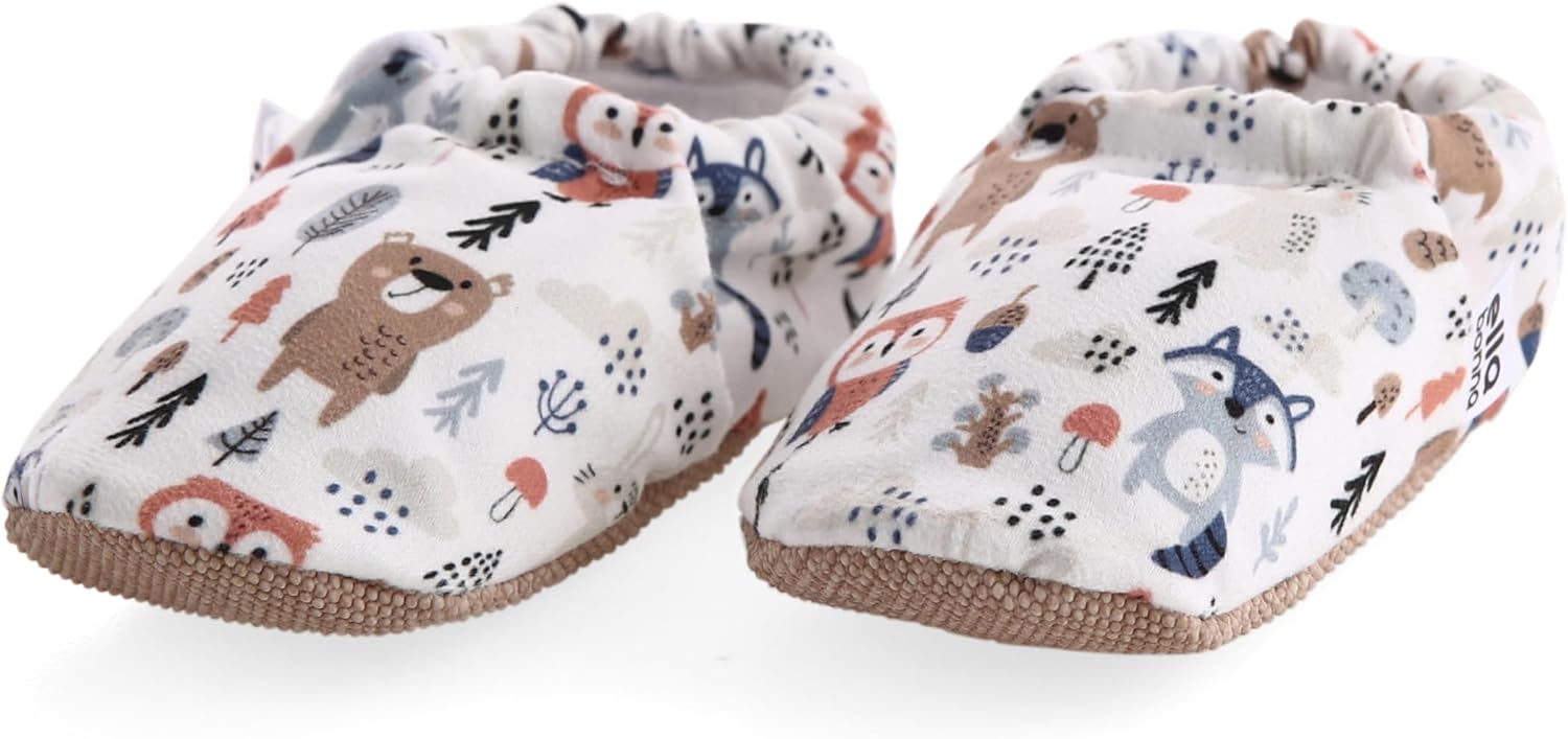 Ella Bonna Cotton Toddler Slippers Baby, Boys Slippers Non-Slip Soft Sole, Stay On Kids Slippers Girls, Baby Booties Socks, Slippers for Girls, Newborn Shoes, Rainbow, 0-6 Months