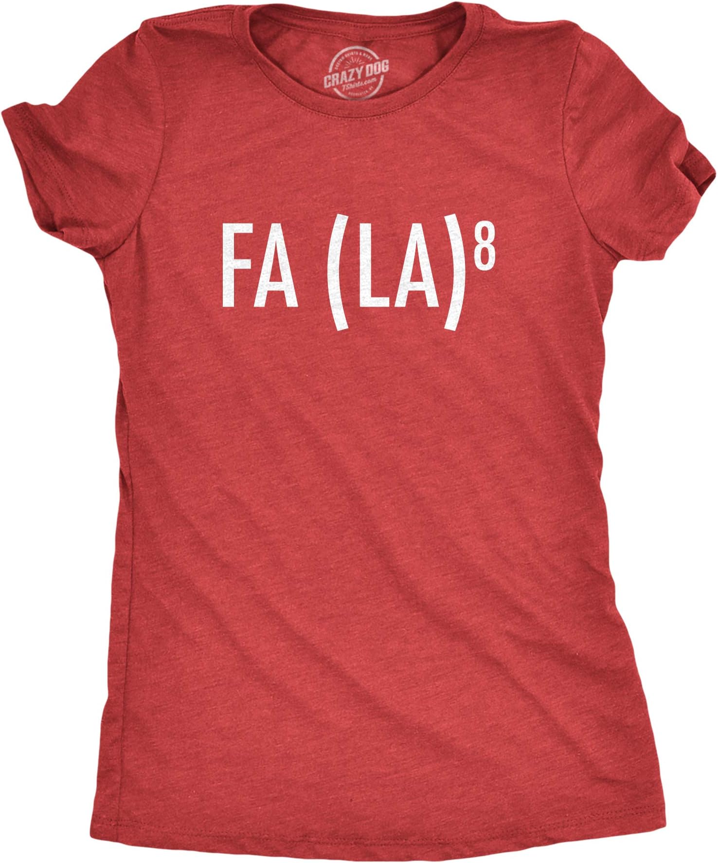 Crazy Dog T-ShirtsCrazy Dog Women's FA LA LA 8 Funny Nerdy Math Xmas Graphic Novelty Holiday Tee