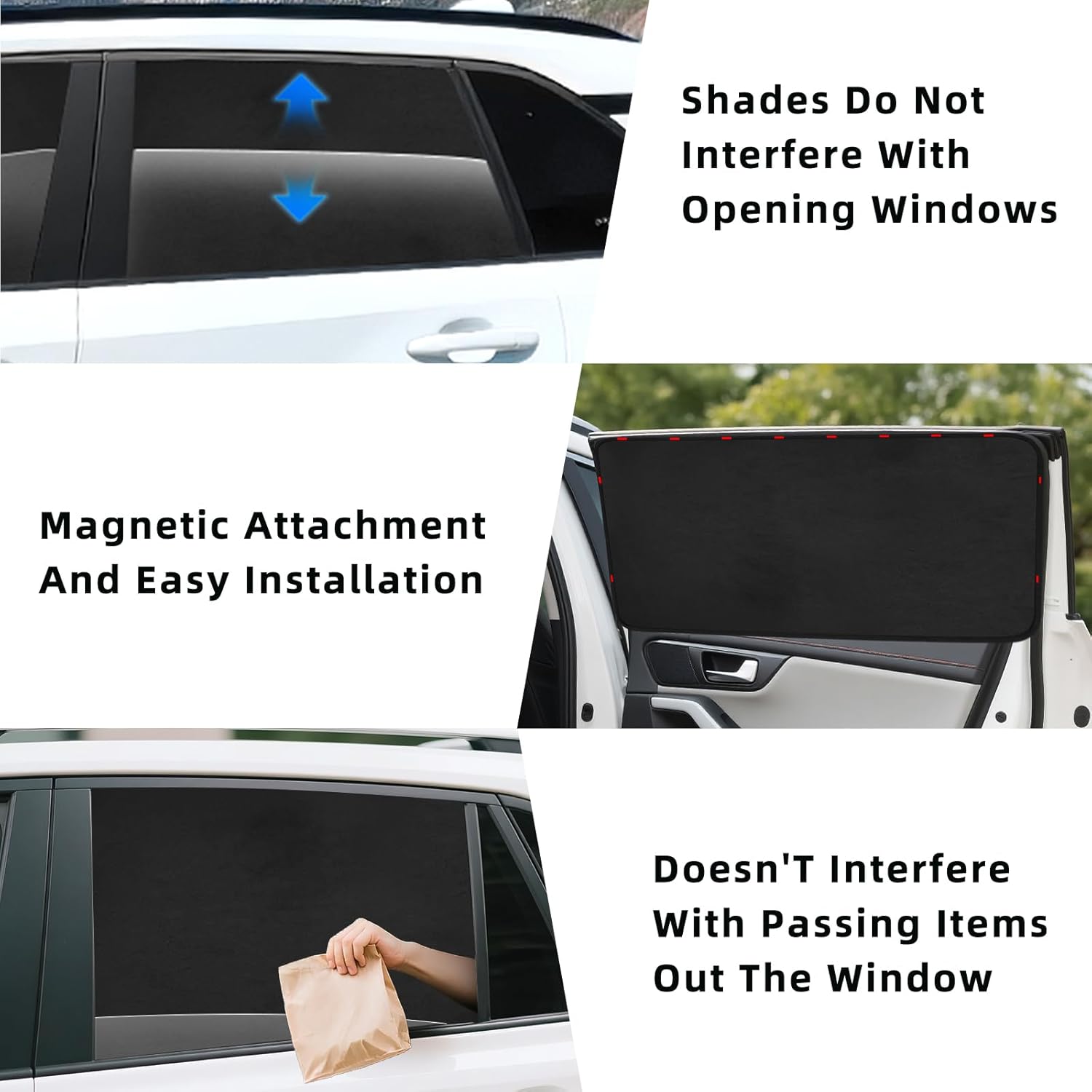 ZATOOTO Car Window Shades for Toyota Camry 2018-2023, Custom Fit Suede Car Window Covers for 100% UV & Privacy Protection, Heat Insulation, 4 Packs Side Window Sun Shade for Family Travel, Baby, Pets